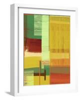 Green and Brown Abstract 2-NaxArt-Framed Art Print