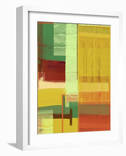 Green and Brown Abstract 2-NaxArt-Framed Art Print