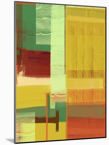 Green and Brown Abstract 2-NaxArt-Mounted Art Print