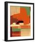 Green and Brown Abstract 4-NaxArt-Framed Art Print