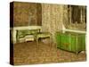 Green and Gold Lacquer Furniture in the State Bedchamber at Nostell Priory, Yorkshire-Thomas Chippendale-Stretched Canvas