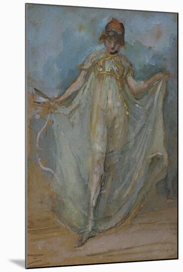 Green and Gold, the Dancer-James Abbott McNeill Whistler-Mounted Giclee Print