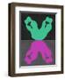 Green and Purple Kiss-Felix Podgurski-Framed Art Print