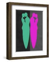 Green and Purple Kiss-Felix Podgurski-Framed Art Print