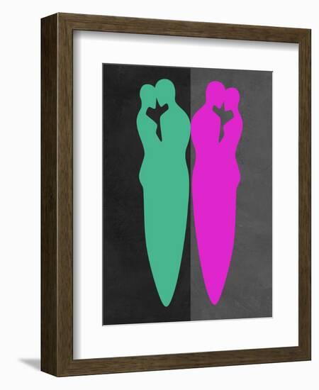 Green and Purple Kiss-Felix Podgurski-Framed Art Print