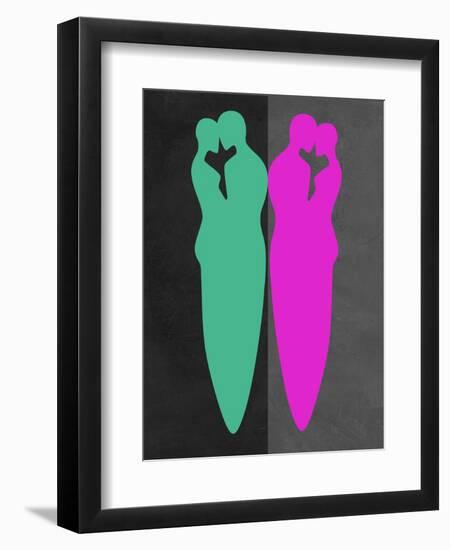 Green and Purple Kiss-Felix Podgurski-Framed Art Print