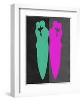 Green and Purple Kiss-Felix Podgurski-Framed Art Print