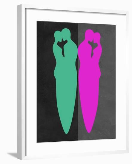 Green and Purple Kiss-Felix Podgurski-Framed Art Print