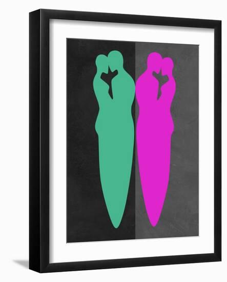 Green and Purple Kiss-Felix Podgurski-Framed Art Print