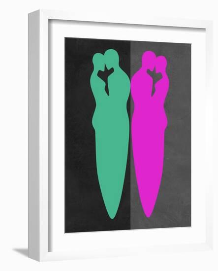 Green and Purple Kiss-Felix Podgurski-Framed Art Print