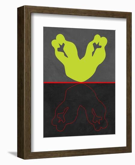 Green and Red Kiss-Felix Podgurski-Framed Art Print