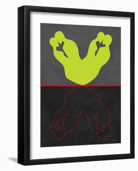 Green and Red Kiss-Felix Podgurski-Framed Art Print