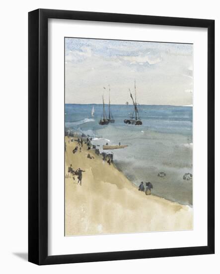 Green and Silver - the Bright Sea, Dieppe, C.1883-85-James Abbott McNeill Whistler-Framed Giclee Print