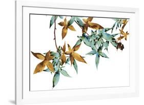 Green and Umber Leaves-Jackie Battenfield-Framed Giclee Print