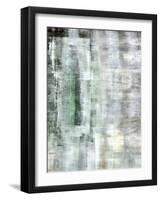 Green and White Abstract Art Painting-T30Gallery-Framed Art Print