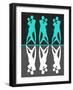 Green and White Couple Dancing-Felix Podgurski-Framed Art Print