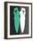 Green and White Kiss-Felix Podgurski-Framed Art Print