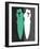 Green and White Kiss-Felix Podgurski-Framed Art Print