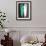 Green and White Kiss-Felix Podgurski-Framed Art Print displayed on a wall