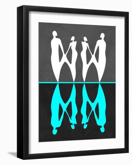 Green and White People-Felix Podgurski-Framed Art Print