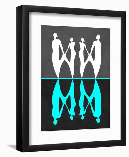 Green and White People-Felix Podgurski-Framed Art Print