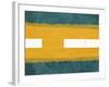 Green and Yellow Abstract Theme 1-NaxArt-Framed Art Print