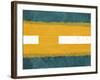 Green and Yellow Abstract Theme 1-NaxArt-Framed Art Print