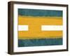 Green and Yellow Abstract Theme 1-NaxArt-Framed Art Print