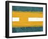 Green and Yellow Abstract Theme 1-NaxArt-Framed Art Print