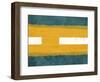 Green and Yellow Abstract Theme 1-NaxArt-Framed Art Print