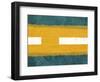 Green and Yellow Abstract Theme 1-NaxArt-Framed Art Print