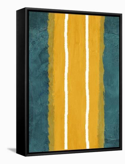 Green and Yellow Abstract Theme 2-NaxArt-Framed Stretched Canvas