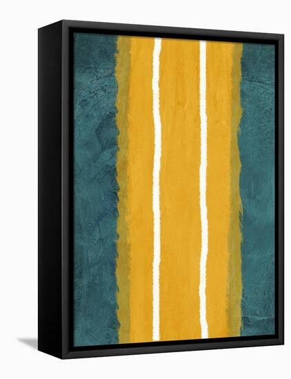 Green and Yellow Abstract Theme 2-NaxArt-Framed Stretched Canvas