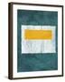 Green and Yellow Abstract Theme 4-NaxArt-Framed Art Print