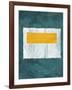 Green and Yellow Abstract Theme 4-NaxArt-Framed Art Print