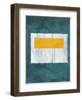 Green and Yellow Abstract Theme 4-NaxArt-Framed Art Print