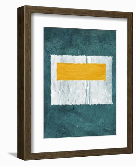 Green and Yellow Abstract Theme 4-NaxArt-Framed Art Print