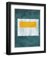 Green and Yellow Abstract Theme 4-NaxArt-Framed Art Print