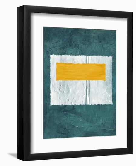 Green and Yellow Abstract Theme 4-NaxArt-Framed Art Print