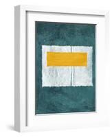 Green and Yellow Abstract Theme 4-NaxArt-Framed Art Print