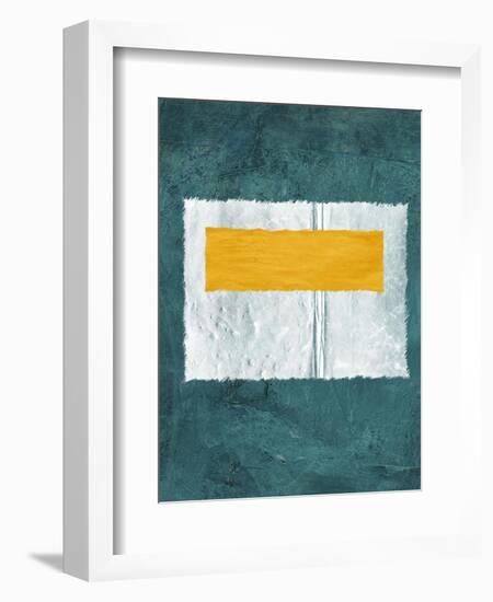 Green and Yellow Abstract Theme 4-NaxArt-Framed Art Print