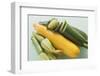 Green and Yellow Courgettes with Courgette Flowers-Eising Studio - Food Photo and Video-Framed Photographic Print