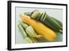Green and Yellow Courgettes with Courgette Flowers-Eising Studio - Food Photo and Video-Framed Photographic Print