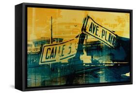 Green and Yellow Street Sign-David Studwell-Framed Stretched Canvas