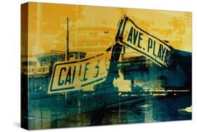 Green and Yellow Street Sign-David Studwell-Stretched Canvas