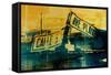 Green and Yellow Street Sign-David Studwell-Framed Stretched Canvas