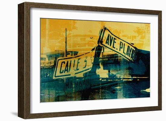 Green and Yellow Street Sign-David Studwell-Framed Giclee Print