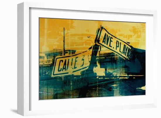 Green and Yellow Street Sign-David Studwell-Framed Giclee Print