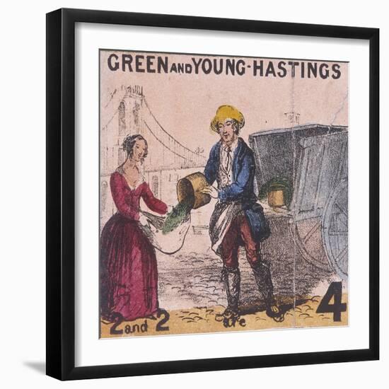 Green and Young Hastings, Cries of London, C1840-TH Jones-Framed Giclee Print