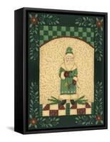 Green Antique Santa-Debbie McMaster-Framed Stretched Canvas